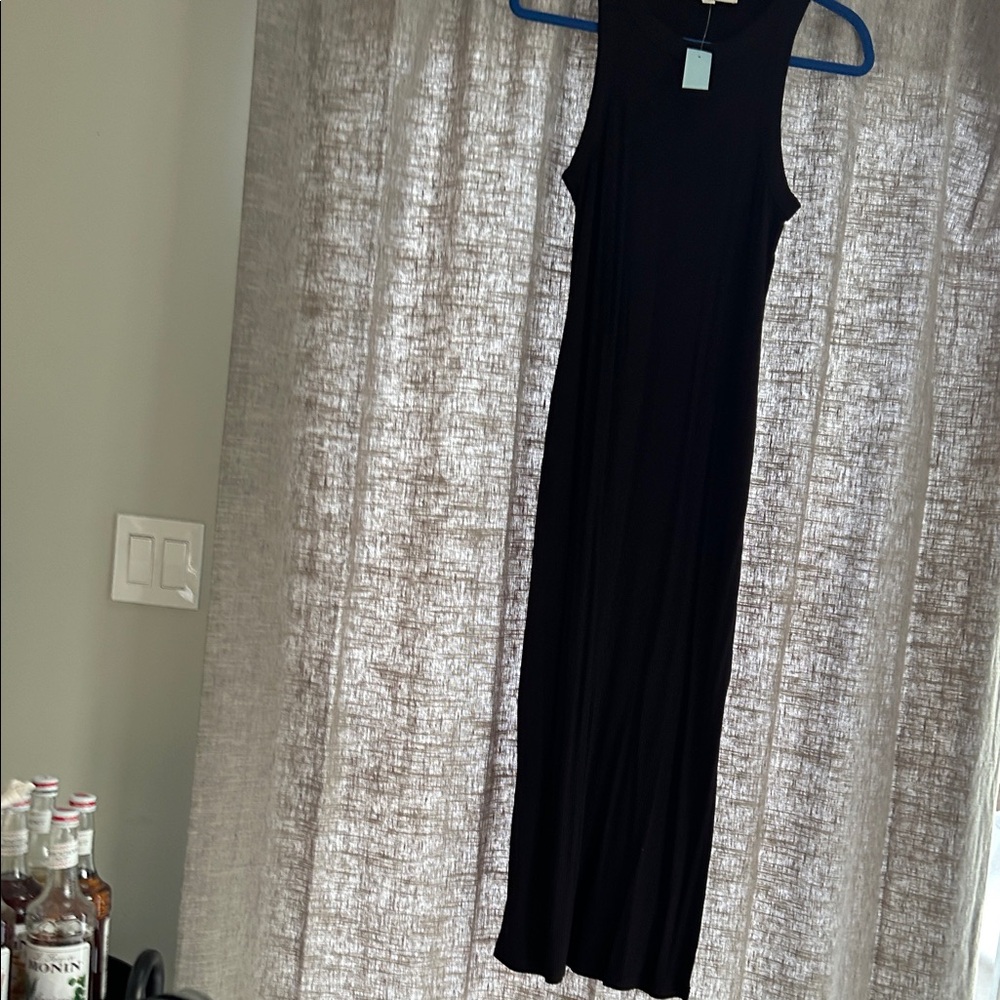 LOFT Black Ribbed Dress - Picture 2 of 5